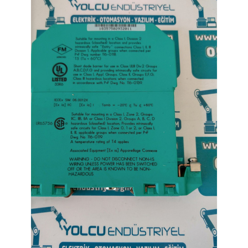 PEPPERL+FUCHS Z787, Pepperl + Fuchs, zener barrier, safe snap barrier ...